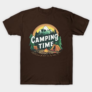 Camping Time Travel Adventure Holidays T-Shirt